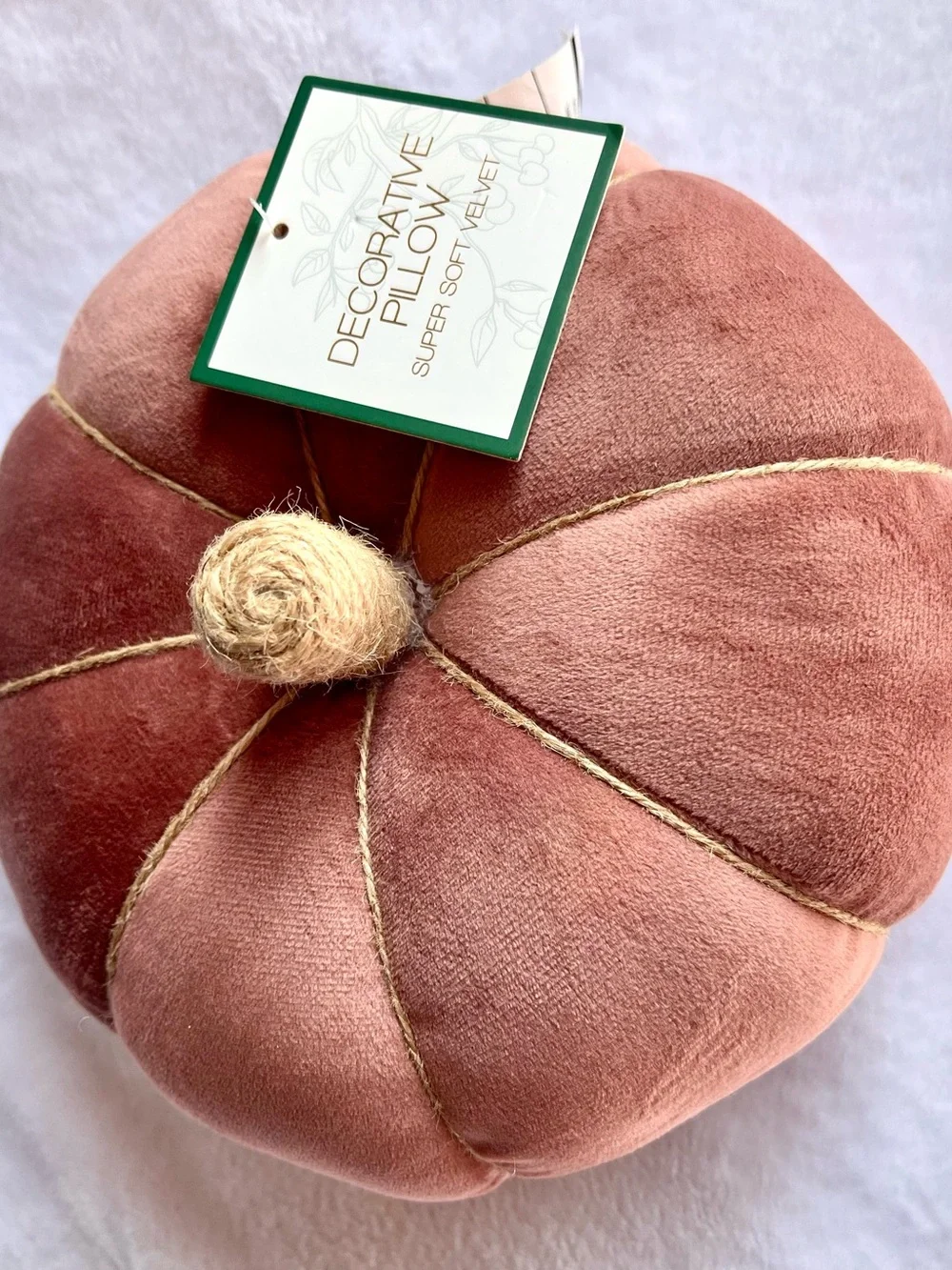 Velvet Pumpkin Decorative Fall Accent Pillow- Harvest Lane